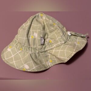 Charming Kids Sun Hat in Green and Yellow (6-24mo)